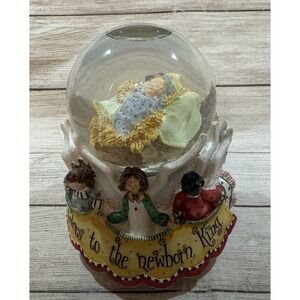 Dicksons Karla Dornacher Heaven Scent Musical Snow Globe Nativity See VIDEO